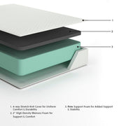 Chime 12 Inch Memory Foam King Mattress in a Box