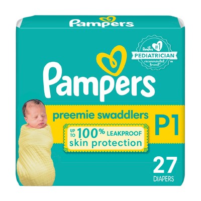 Pampers Swaddlers Active Baby Diapers Jumbo Pack - Size Preemie - 27ct