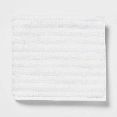 Performance Plus Bath Towel White Striped - Threshold