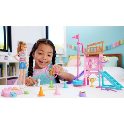 Barbie and Stacie to the Rescue Puppy Playground Playset with Doll, 3 Dog Figures & Accessories