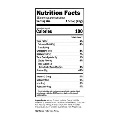 Oath Nutrition 18 Servings Clear Protein Powder - Coconut Colada: Gluten-Free Whey Isolate