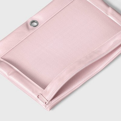 Single Zip Mesh Binder Pencil Pouch Pin Light Pink - up&up
