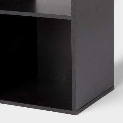 11" 6-Cube Book Shelf Black - Brightroom