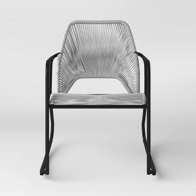Fisher Stack & Wicker Outdoor Patio Chair Gray - Threshold Weather-Resistant, No Assembly
