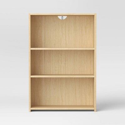 3 Shelf Dorm Bookcase Natural Wood - Room Essentials