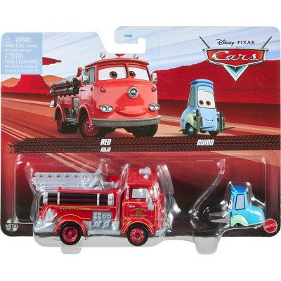 Cars Disney and Pixar Cars 2pc Set of 2 1:55 Scale Die-Cast Red Toy Vehicles