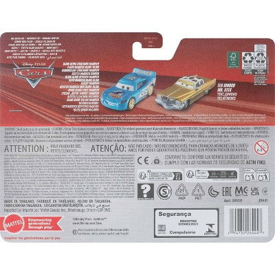 Disney and Pixar Cars 2-Pack: Bling Bling Lightning McQueen & Tex Dinoco, 1:55 Scale Die-Cast
