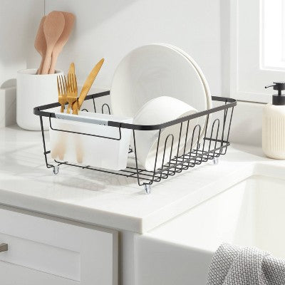 Small Steel Dish Drainer Black - Brightroom