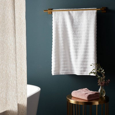 Performance Plus Bath Towel White Striped - Threshold