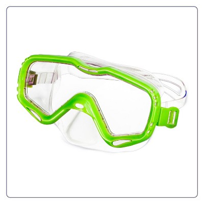 Aqua Leisure BIG ISLAND Kids' Snorkel Mask Combo - Yellow: PVC, Latex-Free, Adjustable Strap