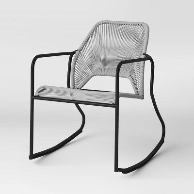 Fisher Stack & Wicker Outdoor Patio Chair Gray - Threshold Weather-Resistant, No Assembly