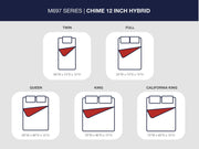 Chime 12 Inch Hybrid Twin Mattress in a Box