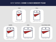 Chime 12 Inch Memory Foam King Mattress in a Box
