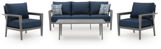 Gali Outdoor Sofa/Chairs/Table Set (Set of 4)