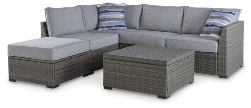 Petal Road Outdoor Loveseat Sectional/Ottoman/Table Set (Set of 4)