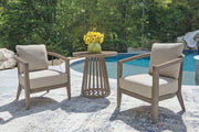 Joy Lagoon Outdoor Chairs with Cushions/Table (Set of 3)