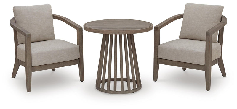 Joy Lagoon Outdoor Chairs with Cushions/Table (Set of 3)