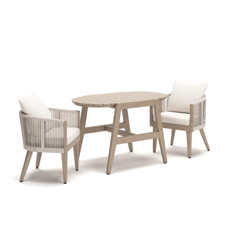 Ivory Vine Outdoor Table/Chairs (Set of 3)