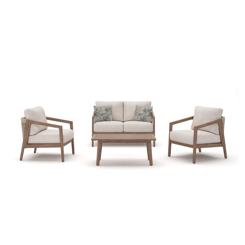 Nature Lane Outdoor Sofa/Chairs/Table (Set of 4)
