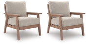 Grover Beach Outdoor Lounge Chair with Cushion (Set of 2)