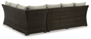 Brook Ranch Outdoor Sofa Sectional, Bench, Lounge Chair and Table