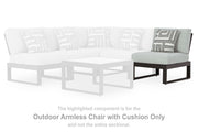 Beachloft Outdoor Armless Chair with Cushion
