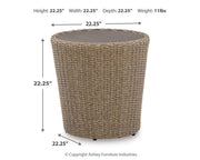 Danson 2 Swivel Lounge Chairs and End Table