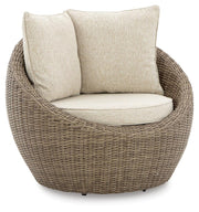 Danson 2 Swivel Lounge Chairs and End Table