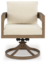 Serene Bay Outdoor Swivel Dining Chair with Cushion (Set of 2)