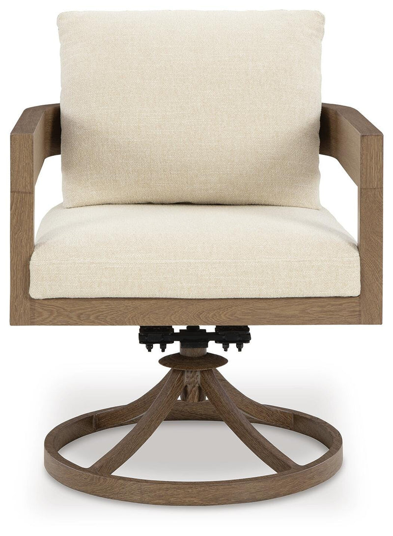 Serene Bay Outdoor Swivel Dining Chair with Cushion (Set of 2)