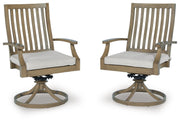 Rainier Ranch Outdoor Swivel Chair with Cushion (Set of 2)
