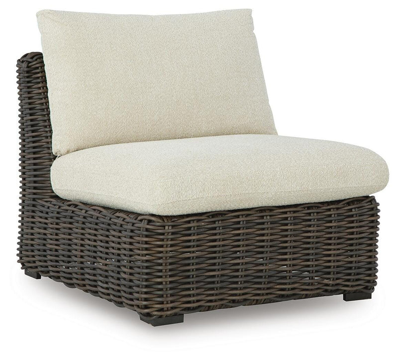 Kimora Outdoor Armless Chair with Cushion