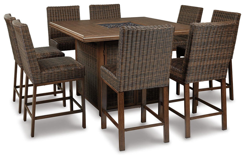 Paradise Trail Bar Table with Fire Pit