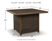 Paradise Trail Bar Table with Fire Pit