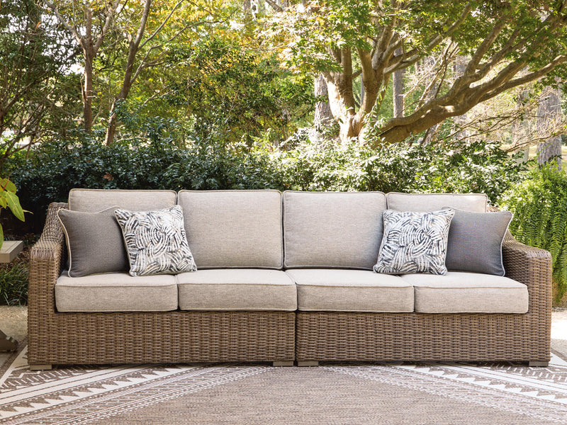 Laguna Heights Outdoor Right and Left-arm Facing Loveseat with Cushion (Set of 2)
