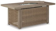 Beachcroft Outdoor Sofa, 2 Chaise Lounges, Bench and Fire Pit Table