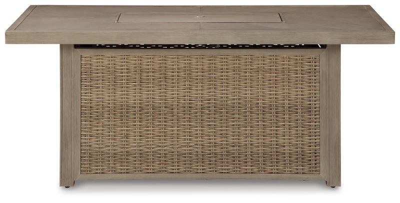 Beachcroft Outdoor Sofa, 2 Chaise Lounges, Bench and Fire Pit Table