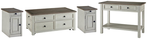 Bolanburg Coffee Table and 2 Chairside End Tables with Console