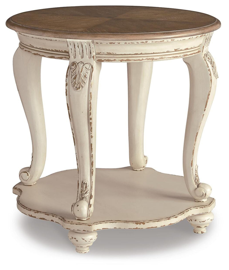 Realyn Coffee Table and 2 End Tables