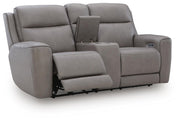 5Z-Comfort Power Reclining Loveseat with Console