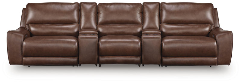 DeepWakes 5-Piece Reclining Sectional with Storage Consoles