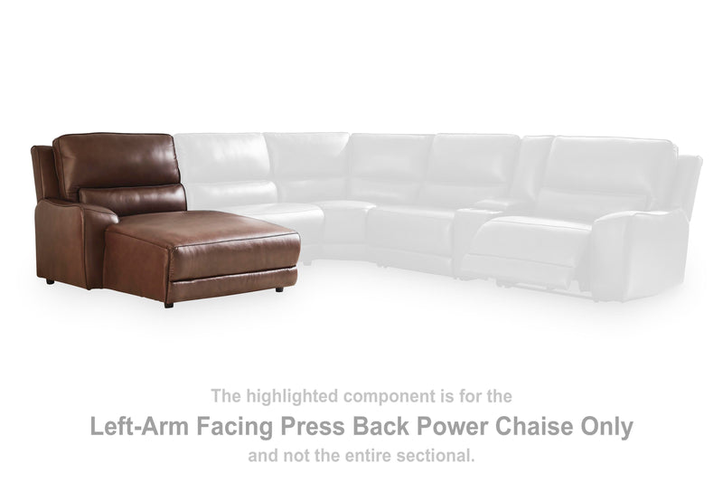 DeepWakes Left-Arm Facing Press Back Power Chaise