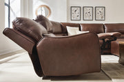 DeepWakes 7-Piece Reclining Sectional with Chaise and Storage Consoles