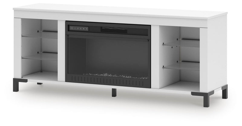 Brollevi 60" TV Stand with Electric Fireplace