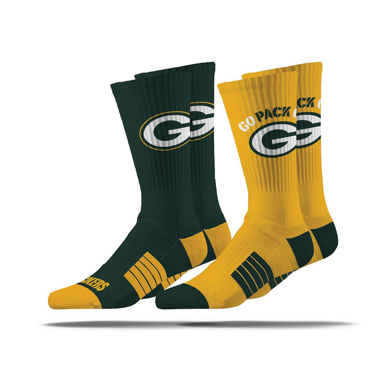 Green Bay Packers Adult 2-Pack Crew Socks