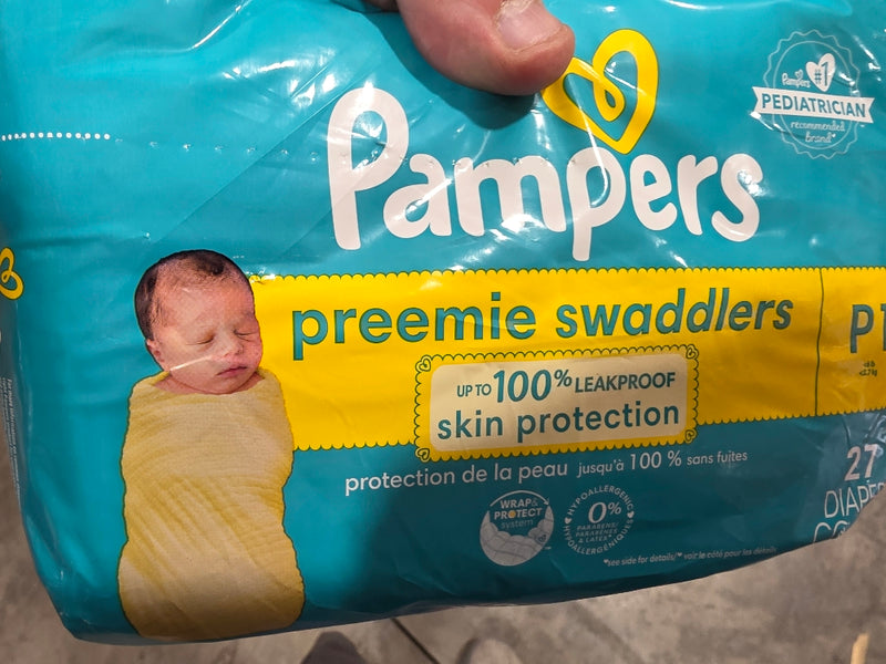 Pampers Swaddlers Active Baby Diapers Jumbo Pack - Size Preemie - 27ct