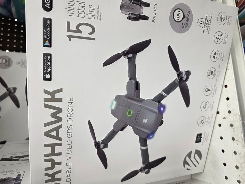 Vivitar DRC447 SkyHawk Foldable Video Drone 1080P HD Live Video Quadcopter