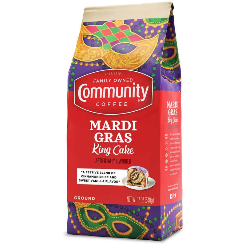 Mardi Gras 12 Oz. King Cake Premium Ground Coffee (6-Pack)