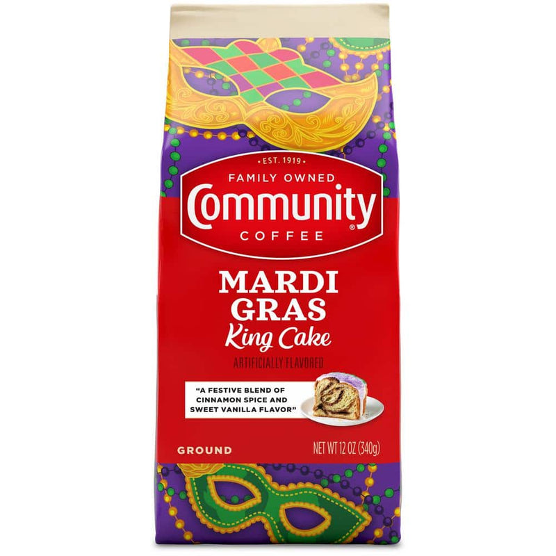 Mardi Gras 12 Oz. King Cake Premium Ground Coffee (6-Pack)