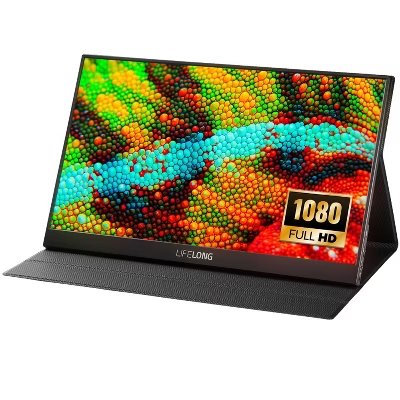 Lifelong 15.6" 1080P Portable Monitor G70-T: IPS, Built-In Speakers, 60Hz, HDMI & USB-C